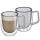 Cilio Veneto Milchkaffee-Glas Grau 2er Set