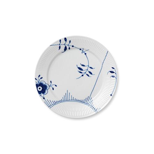 Royal Copenhagen Mega Gerippt Blau Flacher Teller 27 cm