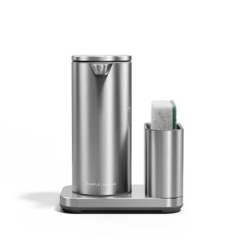 Simplehuman Wiederaufladbarer Sensorspender mit Caddy Edelstahl Gebürstet 266 ml