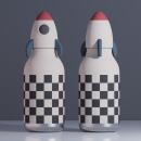 Asobu Bestie Bottle Isolierflasche Rocket 460 ml (weißer Punkt im Schachbrettmuster)