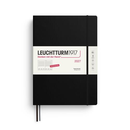 Leuchtturm1917 Tageskalender 2027 Master A4+ Hardcover Schwarz