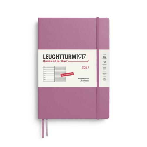 Leuchtturm1917 Wochenkalender 2027 & Notizbuch Composition B5 Hardcover Dusty Rose