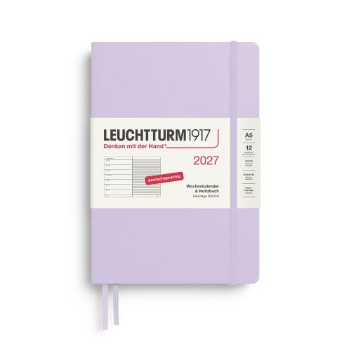 Leuchtturm1917 Wochenkalender 2027 & Notizbuch Medium A5 Hardcover Lilac