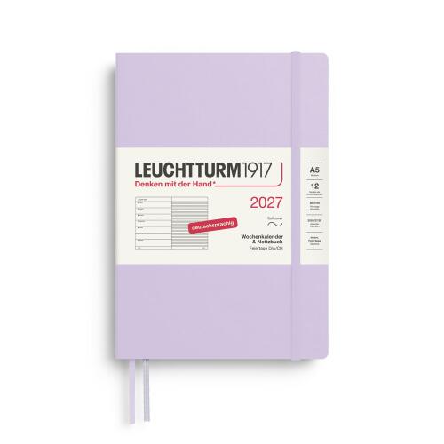 Leuchtturm1917 Wochenkalender 2027 & Notizbuch Medium A5 Softcover Lilac