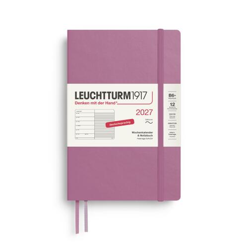 Leuchtturm1917 Wochenkalender 2027 & Notizbuch Paperback B6+ Softcover Dusty Rose