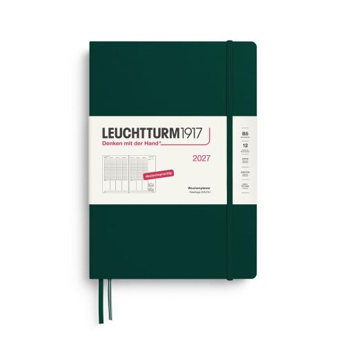 Leuchtturm1917 Wochenplaner 2027 Composition B5 Hardcover Forest Green