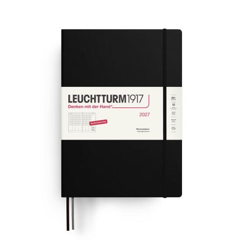 Leuchtturm1917 Wochenplaner 2027 Master A4+ Hardcover Schwarz