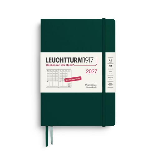 Leuchtturm1917 Wochenplaner 2027 Medium A5 Hardcover Forest Green