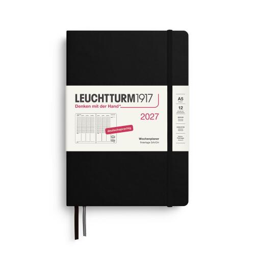 Leuchtturm1917 Wochenplaner 2027 Medium A5 Hardcover Schwarz