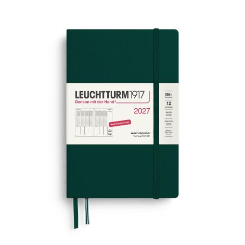 Leuchtturm1917 Wochenplaner 2027 Paperback B6 Hardcover Forest Green