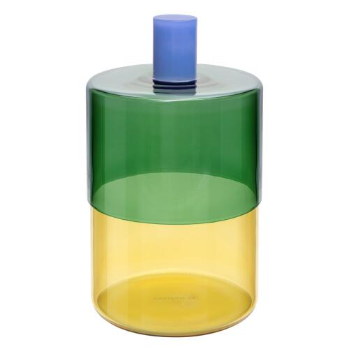 Remember Glasdose Milou Petrol-Gelb