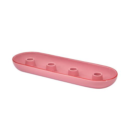 Remember Adventskranzschale Lucia Oval Rosa