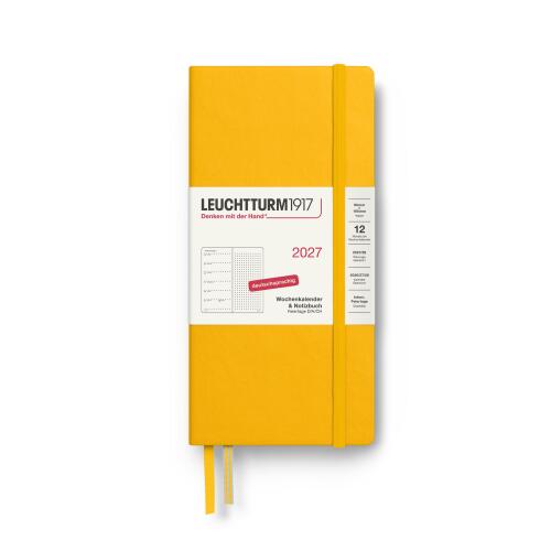 Leuchtturm1917 Wochenkalender 2027 & Notizbuch Wallet B6+ x A6 Sunflower