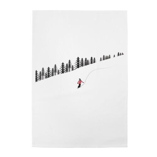 ASA Snowtracks Geschirrtuch Snowboarding 50 x 70 cm