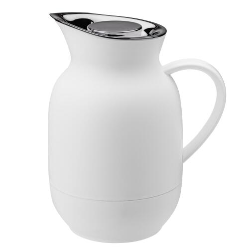 Stelton Amphora Kaffeeisolierkanne Weiß 1000 ml (Ausguss minimale Kratzer)