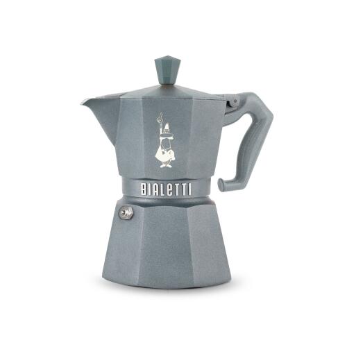 Bialetti Espressokocher Moka Express Induktion Grau für 3 Tassen