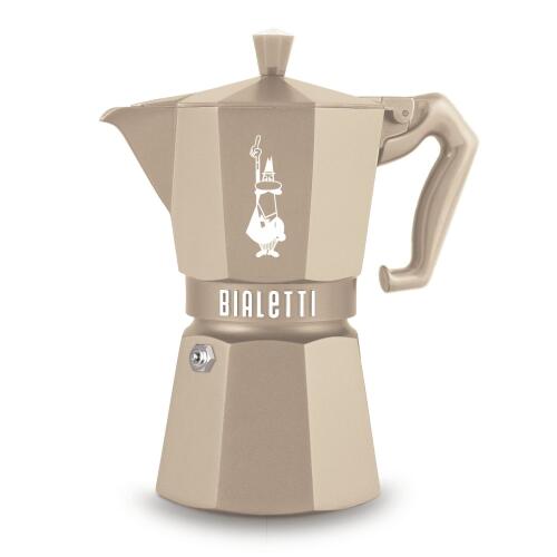 Bialetti Espressokocher Moka Express Induktion Cremé für 6 Tassen