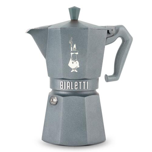 Bialetti Espressokocher Moka Express Induktion Grau für 6 Tassen