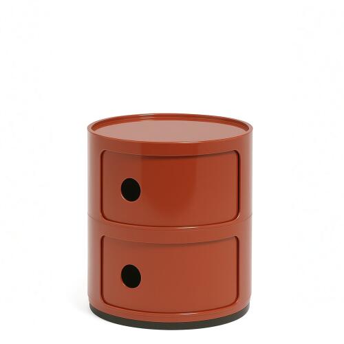 Kartell Componibili Container mit zwei Fächern Orange (Kratzer Oberseite)