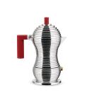 Alessi Espressokocher Pulcina Rot für 3 Tassen