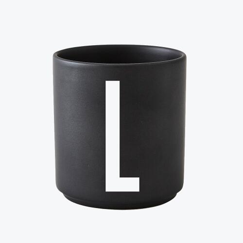 Design Letters Schwarzer Porzellanbecher L