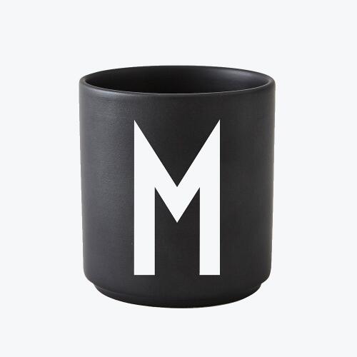 Design Letters Schwarzer Porzellanbecher M