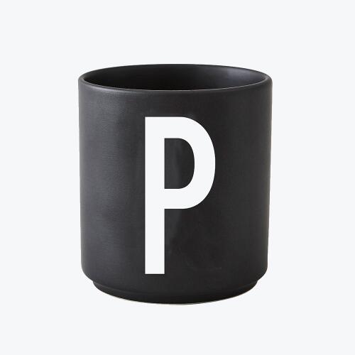 Design Letters Schwarzer Porzellanbecher P