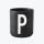 Design Letters Schwarzer Porzellanbecher P