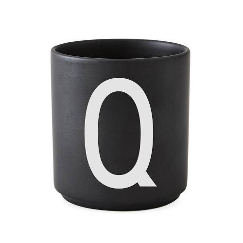Design Letters Schwarzer Porzellanbecher Q