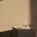 Stoff Nagel Kerzenhalter Chrom