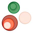 Vitra Trays 3er Set Rot