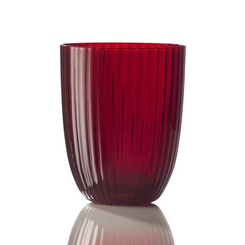NasonMoretti Idra Wasserglas Rot Rigadin
