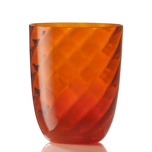 NasonMoretti Idra Wasserglas Orange Ottico Torse