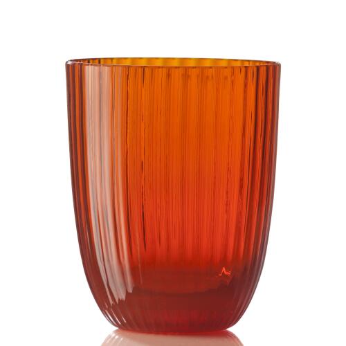 NasonMoretti Idra Wasserglas Orange Rigadin