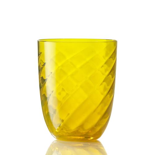 NasonMoretti Idra Wasserglas Gelb Ottico Torse