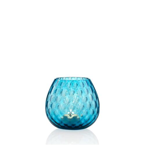 NasonMoretti Windlicht Macrame 9 cm Aquamarin