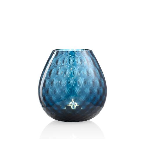 NasonMoretti Windlicht Macrame 15 cm Dunkelblau