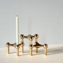 Stoff Nagel Kerzenhalter Messing 3er Set