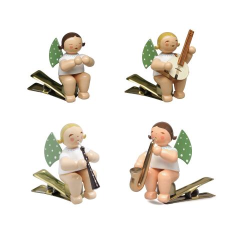 Wendt & Kühn Engelmusikanten auf Klemme 4 Figuren 650/90/Satz4/2019