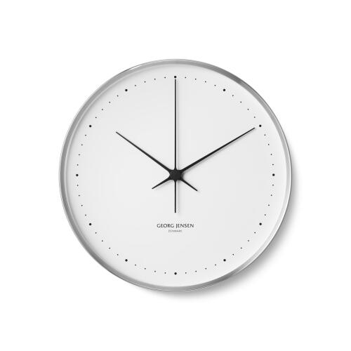 Georg Jensen Henning Koppel Wanduhr Edelstahl 40 cm