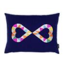 Vitra Embroidered Pillow Double Heart 2 Blau