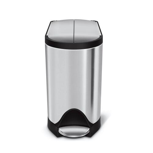 Simplehuman Schmetterling-Treteimer 10 l Edelstahl Gebürstet