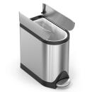 Simplehuman Schmetterling-Treteimer 10 l Edelstahl Gebürstet