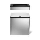 Simplehuman Offener Profil-Abfalleimer 10 l Edelstahl