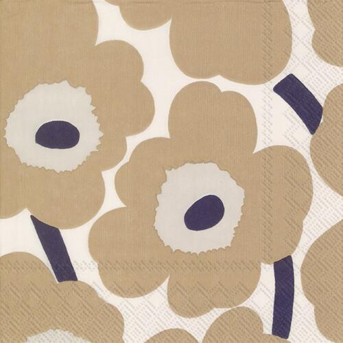 IHR Ideal Home Range Lunch Servietten Unikko Cream Linen 33 x 33 cm