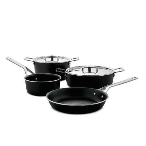 Alessi Pots&Pans Topfset Schwarz 6-teilig