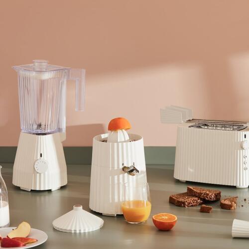 Alessi Plissé Elektrische Zitronenpresse Weiß