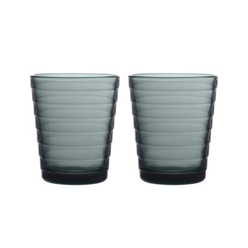 Iittala Aalto Glas Dunkelgrau 2er Set 220 ml