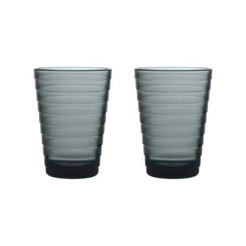 Iittala Aalto Glas Dunkelgrau 2er Set 330 ml