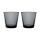 Iittala Kartio Glas Dunkelgrau 2er Set 210 ml